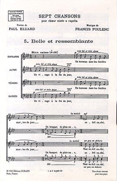 7 Chansons: 5 - Belle Et Ressemblante